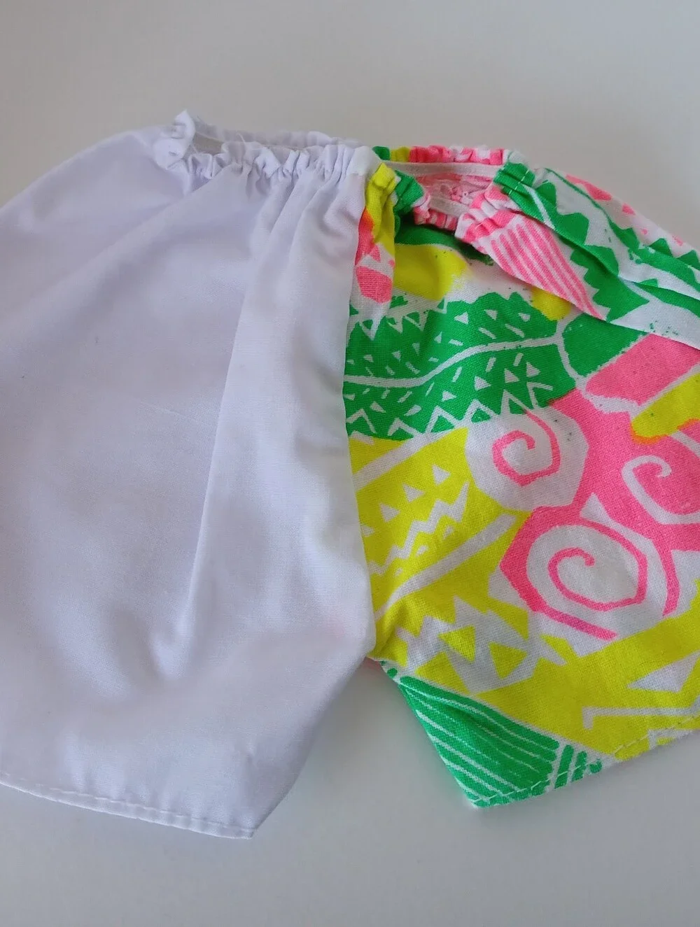 Vintage Doll Unbranded Outfit Shirt And Shorts Pink Multicolor Toy Collectible